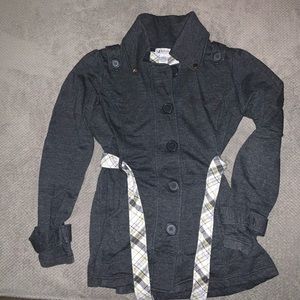 Grey jacket with belt